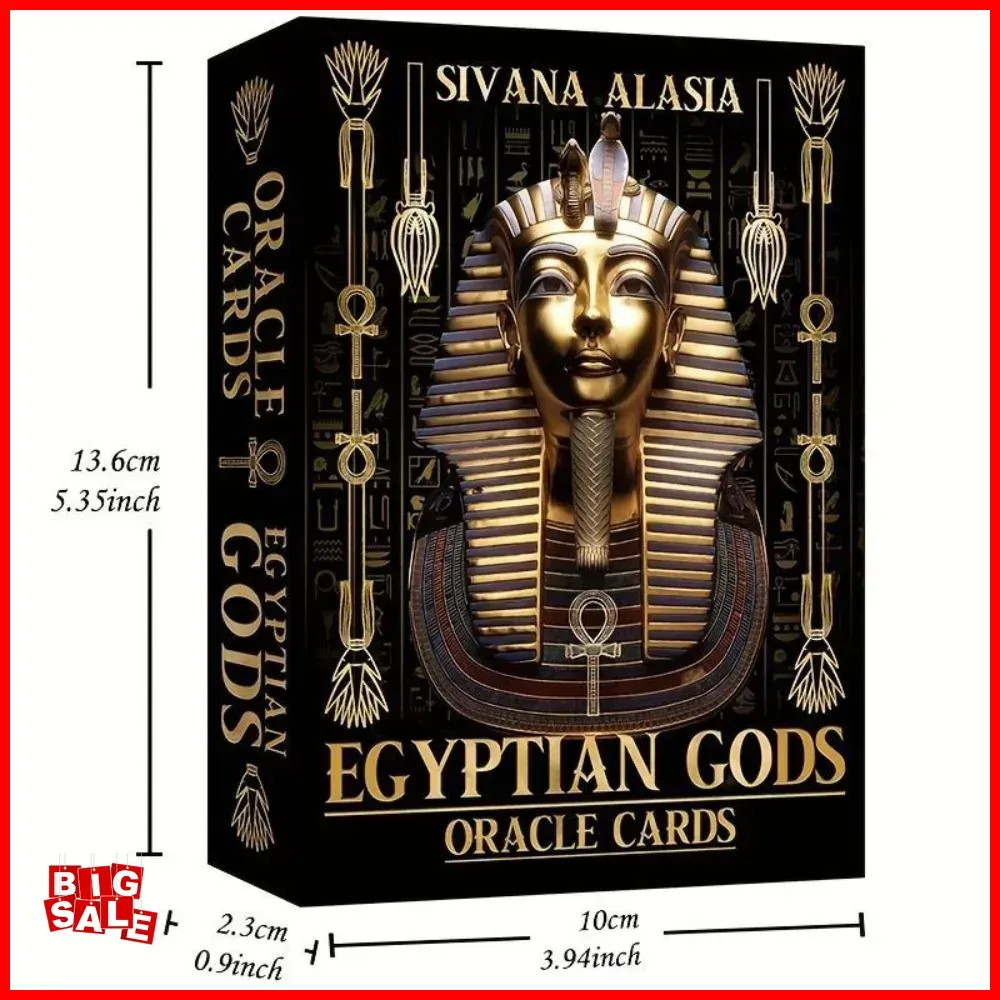 Egyptian Gods Oracle Cards - Ancient Egypt Divination Deck 12.6*8.9cm for Medita