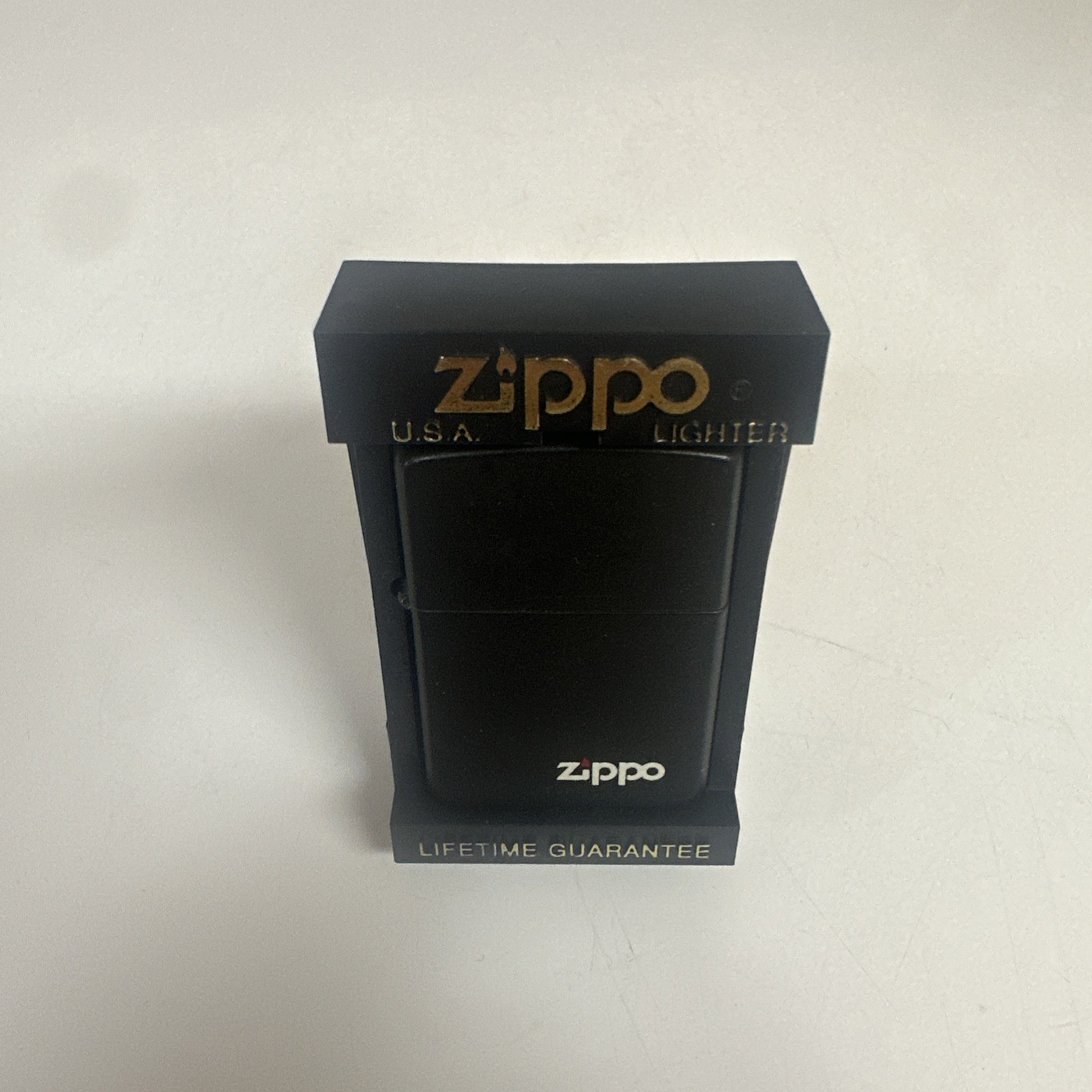 Zippo Black Matte Lighter w/Box - Never Fired