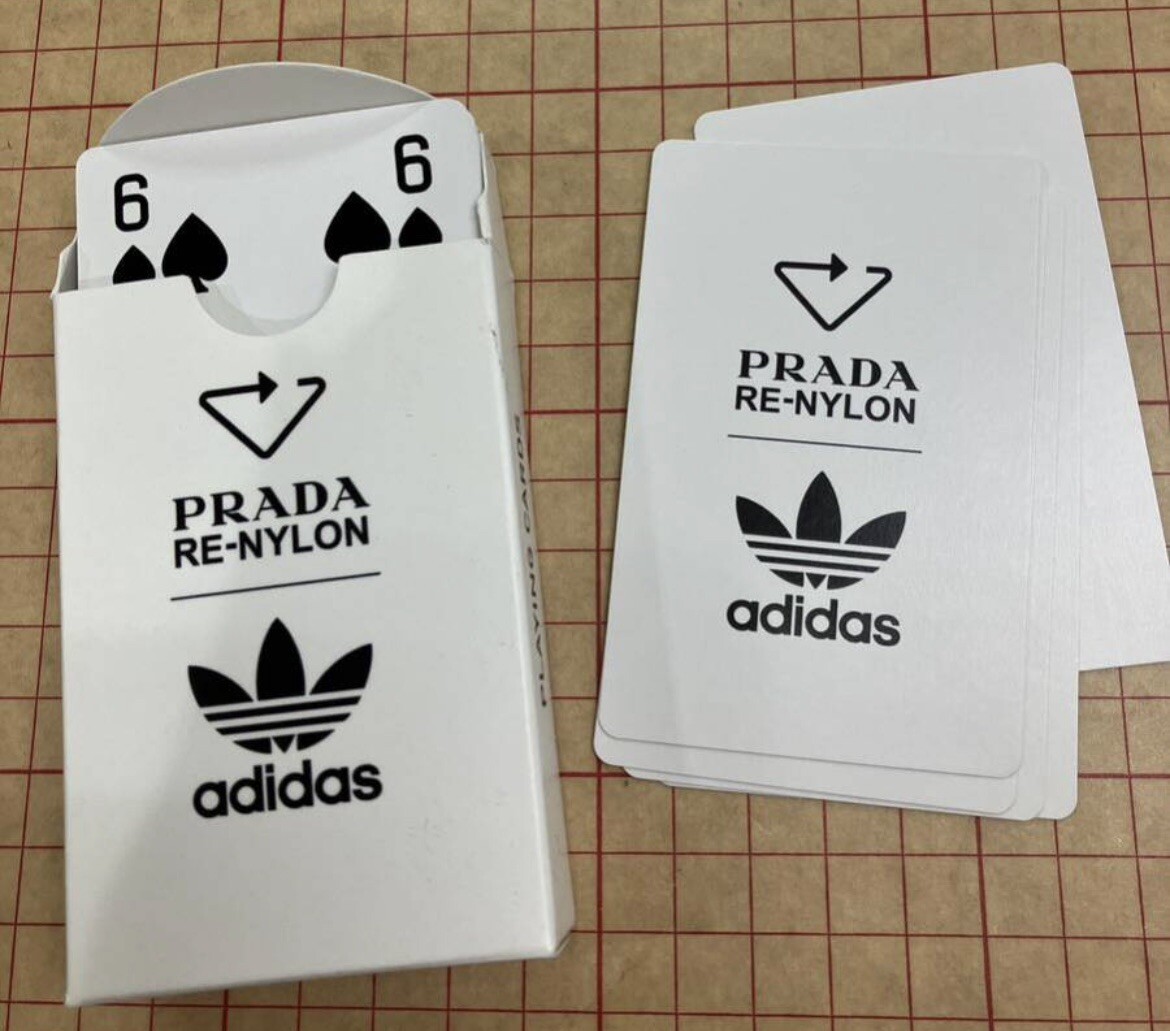 PRADA x addidas Re-NYLON Playing Cards Game Special Rare Unused White