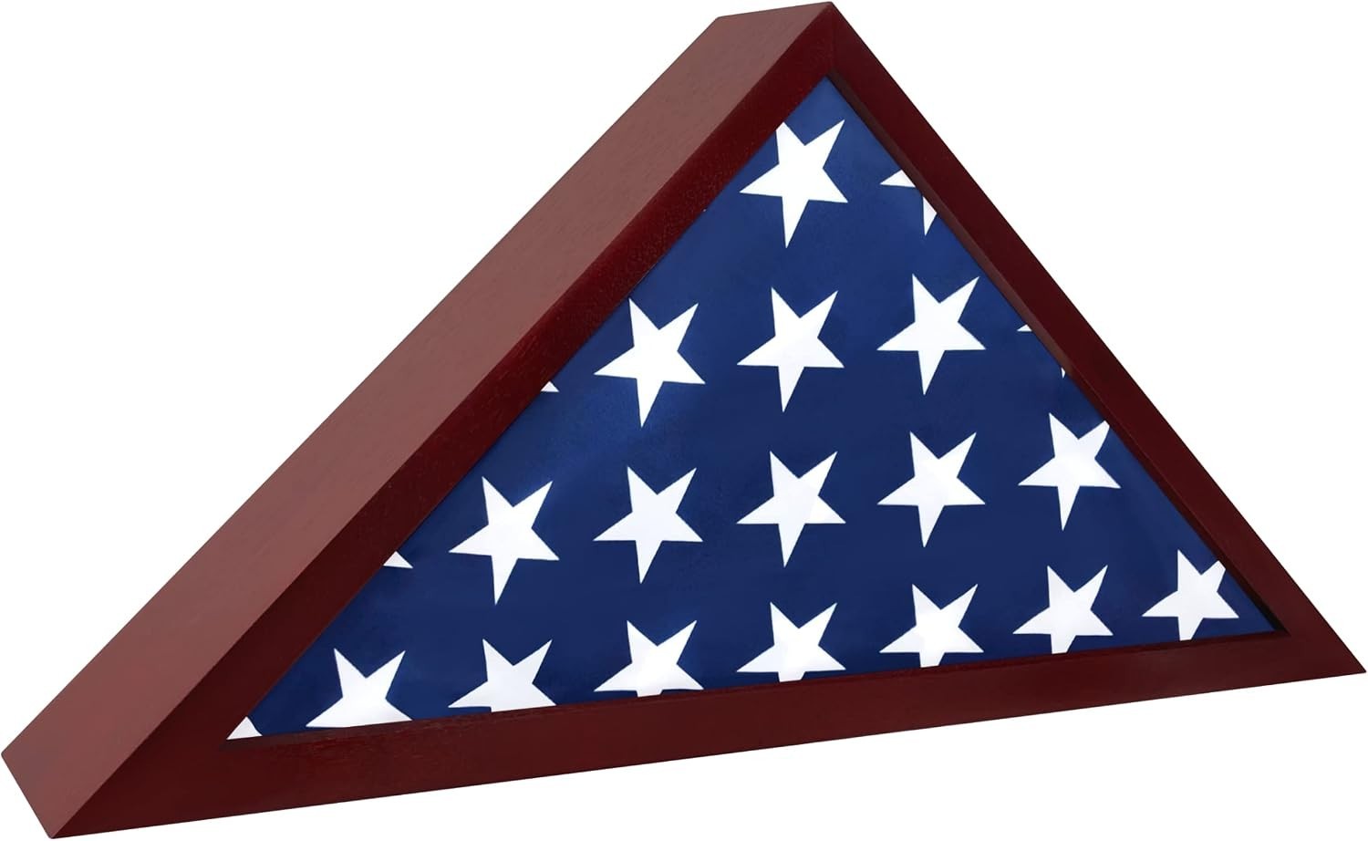 5'x9.5' American Veteran Burial Flag Display Case Solid Wood Shadow Box
