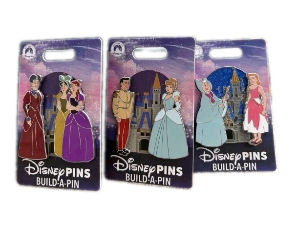 Build-a-Pin Cinderella 3 Pin Full Set
