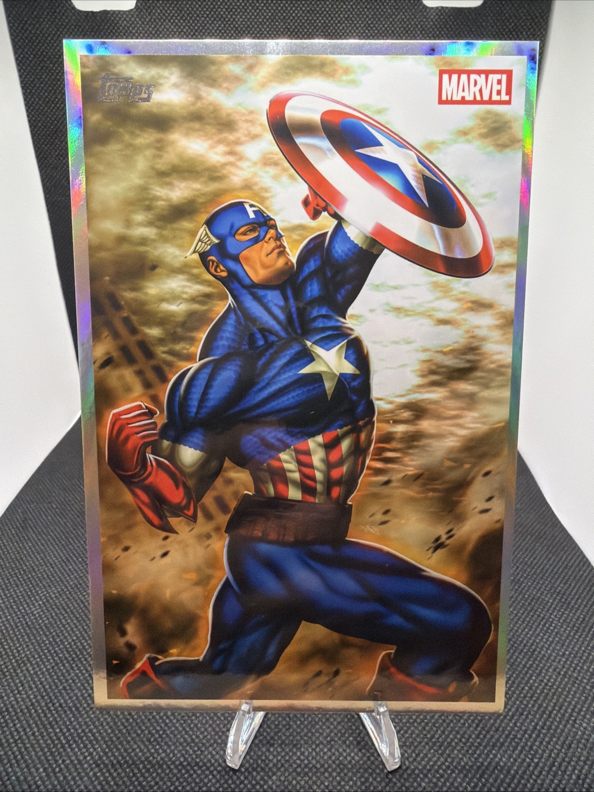 2026 Topps Marvel Vault Captain America Oversized Original Art by Ariel Diaz