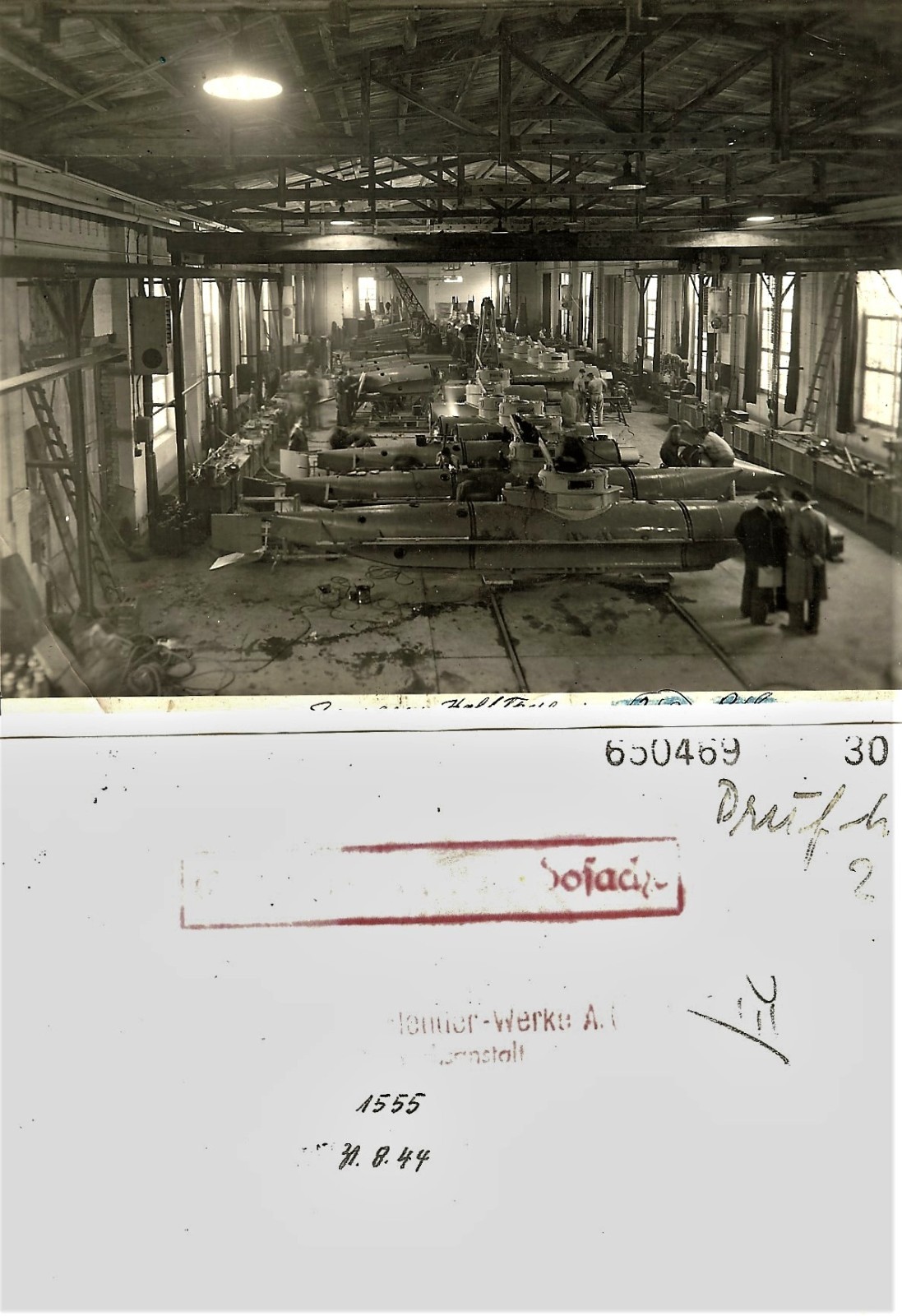 ORIGINAL WW II German Kriegsmarine Mini-Submarine Factory Photographs -1945