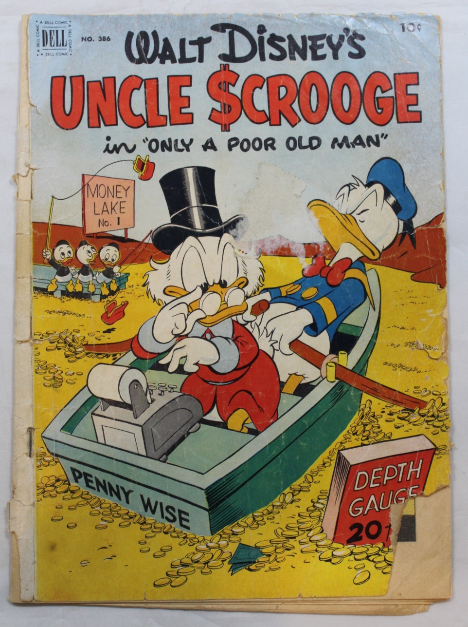 Four Color Comics Walt Disney's Uncle Scrooge #386 Dell Pub 1952 poor