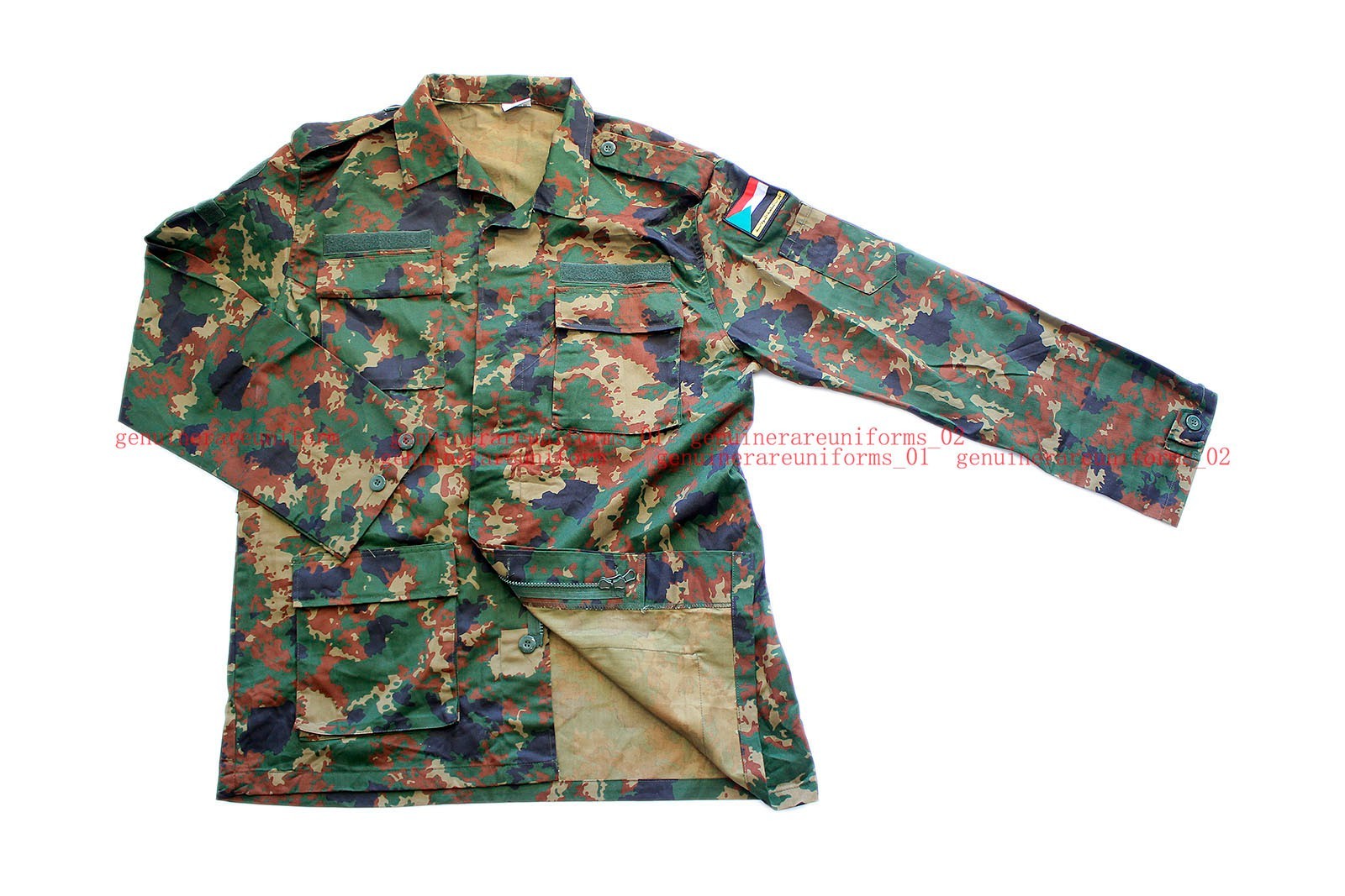 Rare Genuine Africa Sudan Woodland Camo BDU Uniform Shirt Vintage ML+