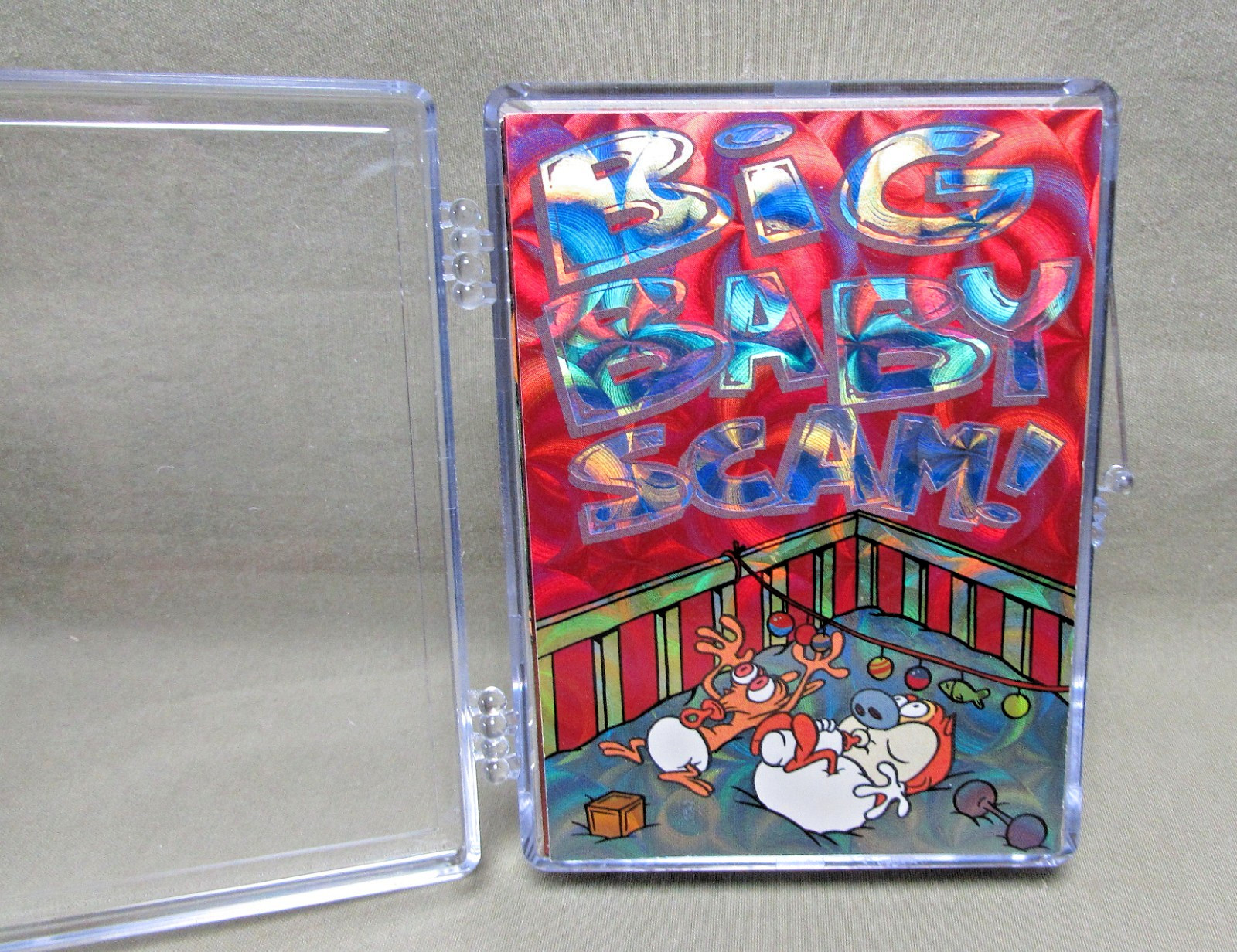 1993 TOPPS REN & STIMPY COMPLETE 50 PRISMATIC CARD SET Nice  Trading and