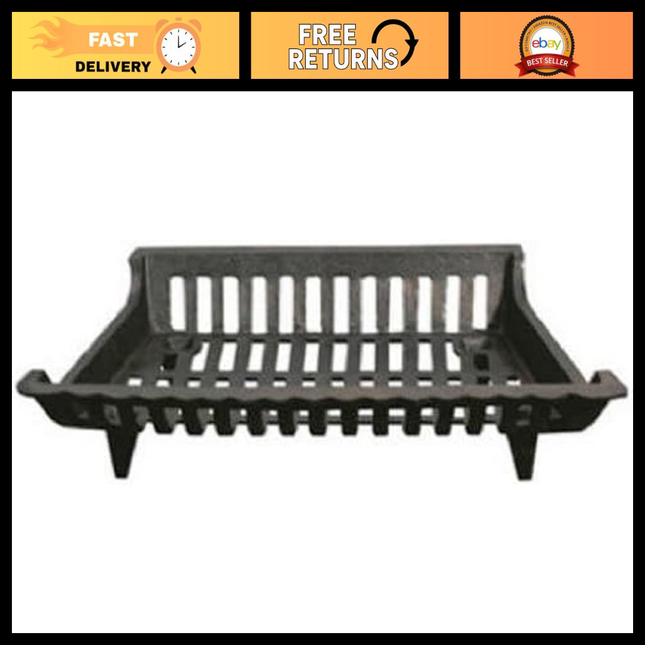18-Inch Cast Iron Grate for BBQ Grill, Durable Cooking Surface, Heat Resistant
