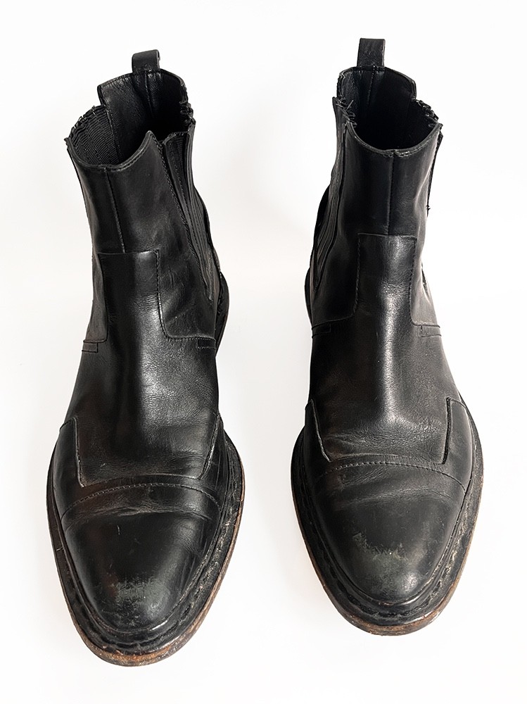 BALENCIAGA Paris Ankle Boots Black Leather Women Size EU 38 / US 7.5