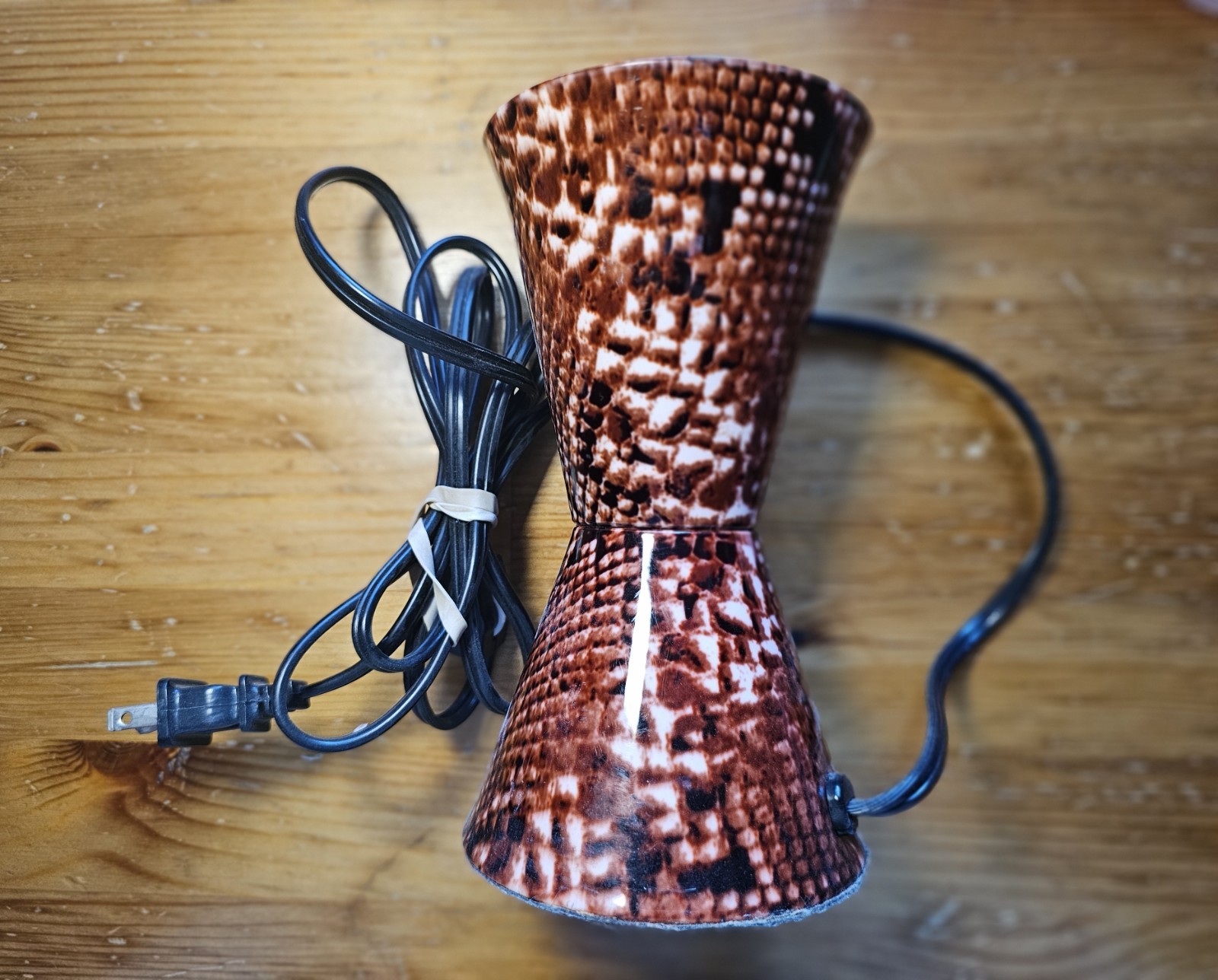 Vintage 90\'s Lava Lite Safari Series Snake Skin Snakeskin Chocolate Base Only