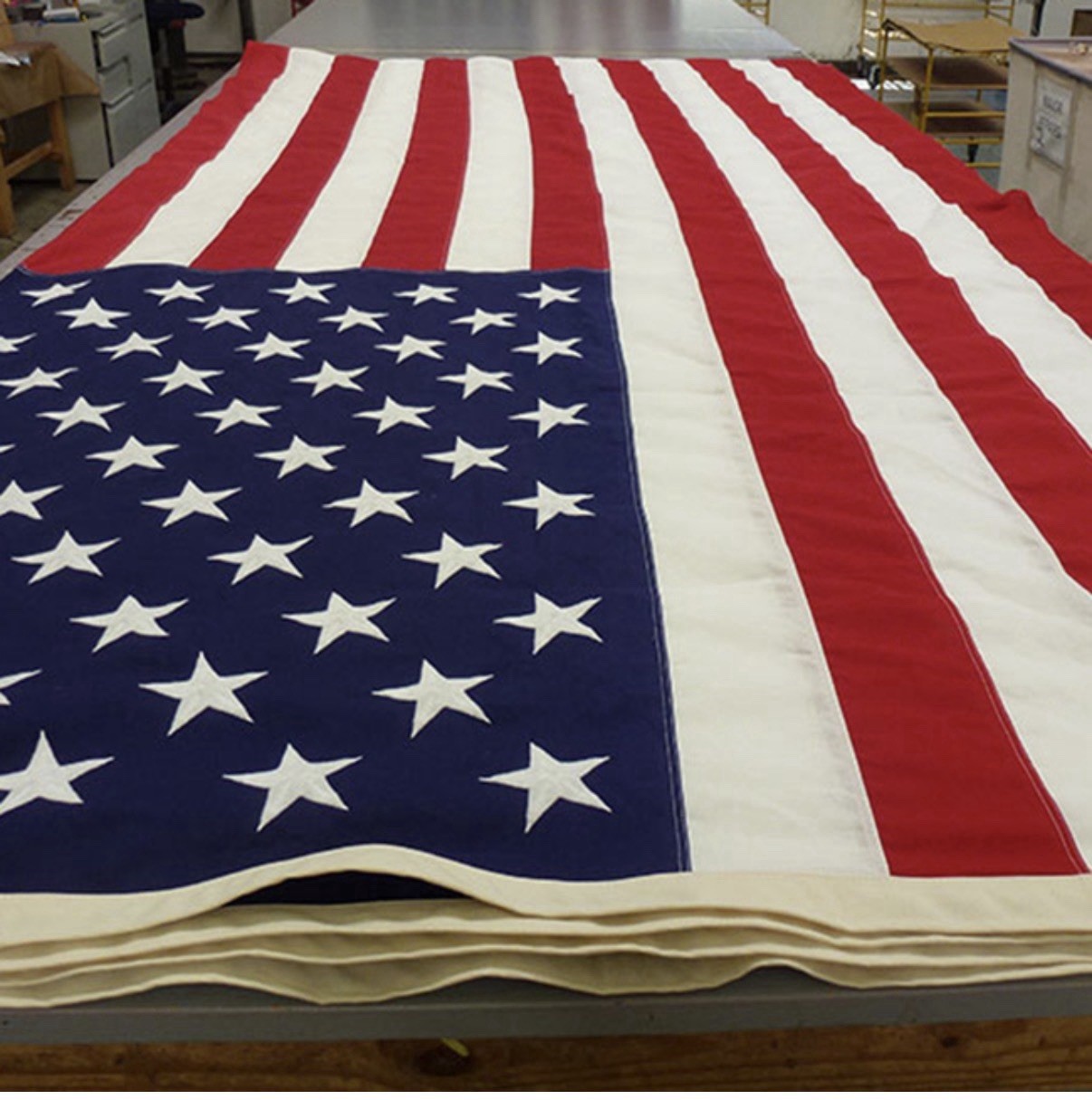 North Bay Industries USA American Flag 100% Cotton 9.5 x 5ft Stars Stripes.