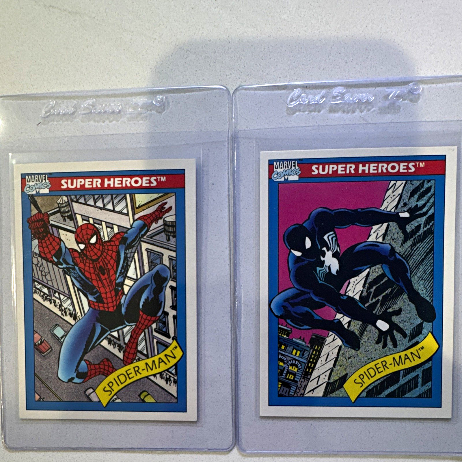 1990 Impel Marvel Comics Super Heroes Spider-Man #2 & #29 Lot of 2 Cards