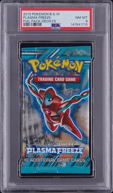 2013 POKEMON BLACK & WHITE PLASMA FREEZE FOIL PACK DEOXYS PSA 8