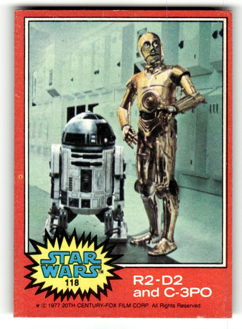 1977 Topps Star Wars #118 R2-D2 and C-3PO