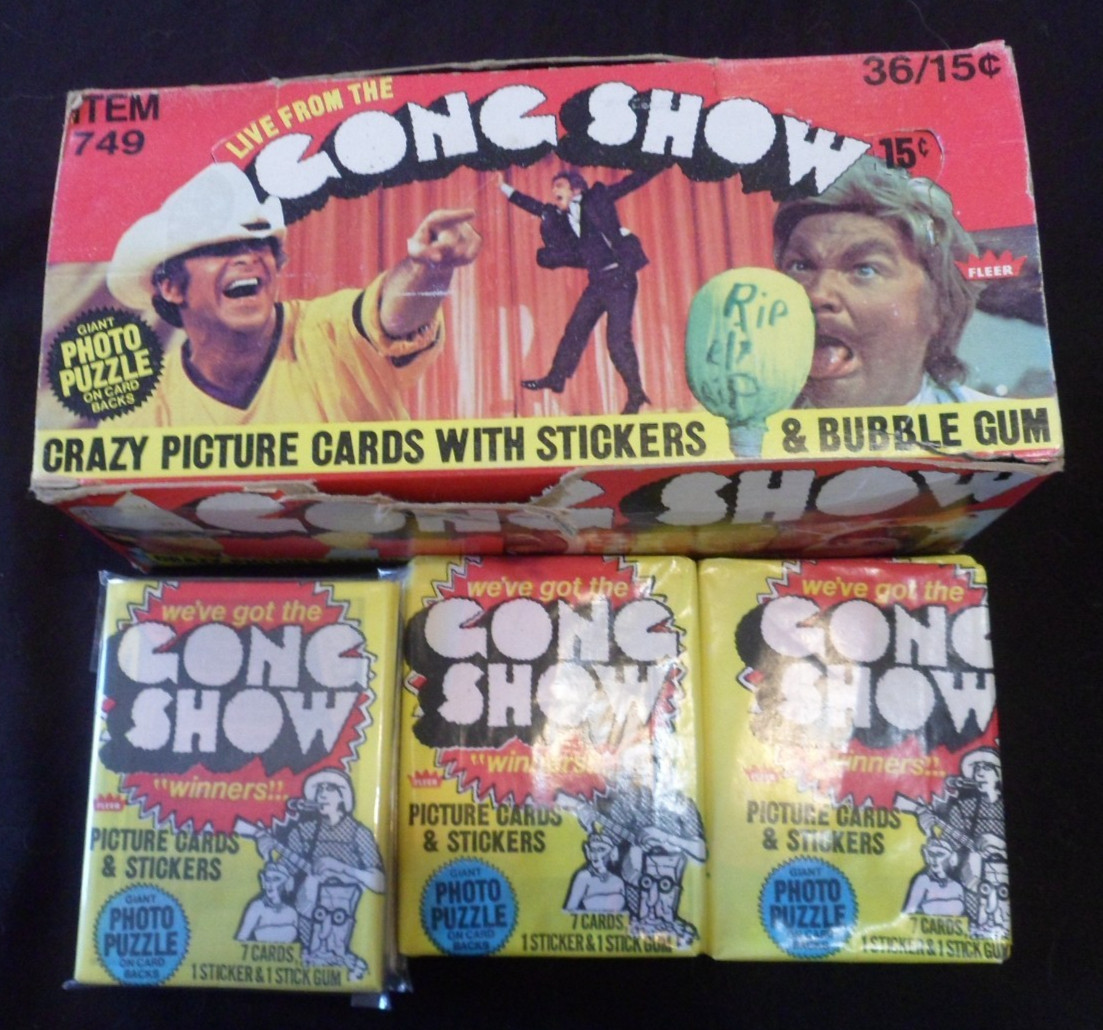 VINTAGE 1977 The Gong Show (Fleer) SET of 66 Cards/10 Stickers/Empty Box/9 Packs
