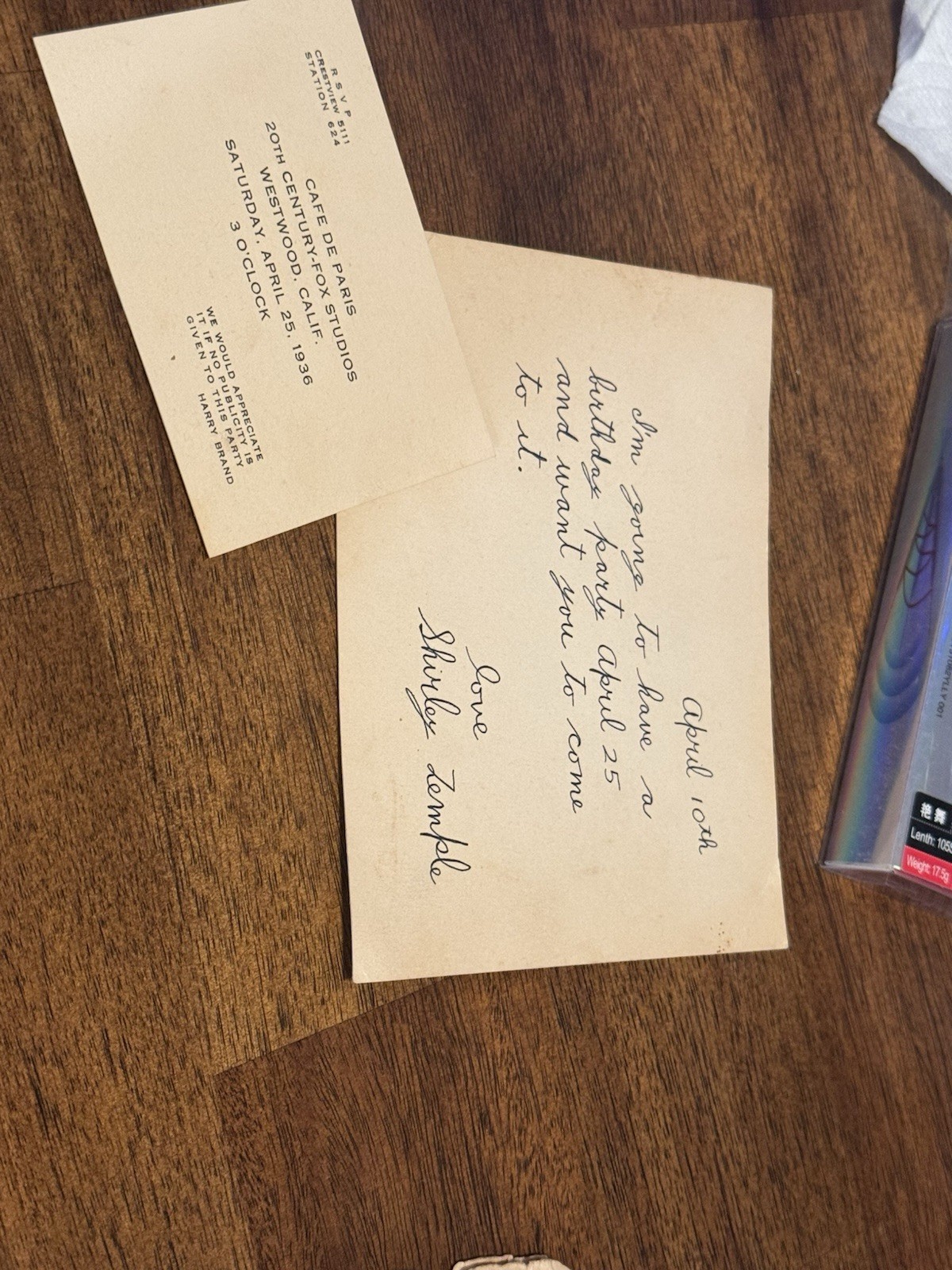 RARE Shirley Temple Early Signed  1930s Autograph