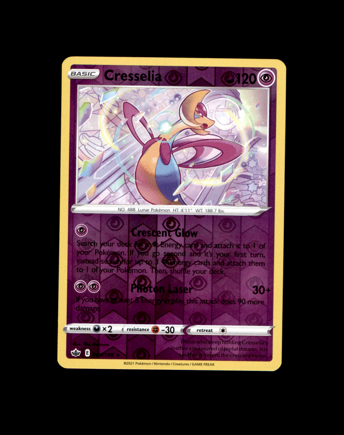 Cresselia 064/198 Reverse Holo Chilling Reign Pokemon TCG 2021 NM