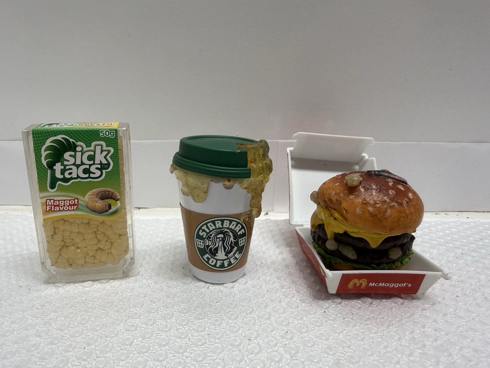 Zuru Mega Gross Minis Lot of 3 Series 1 McMaggots Burger Starbarf Sick Tacs