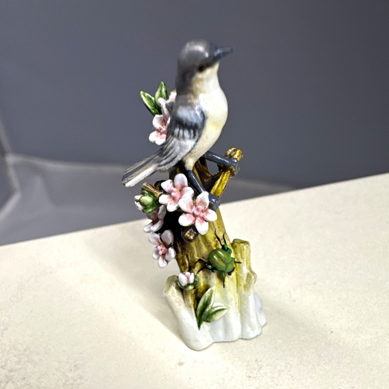 Robert Olszewski Mocking Bird with Peach Blossoms #6 LE 800 Miniature 1995