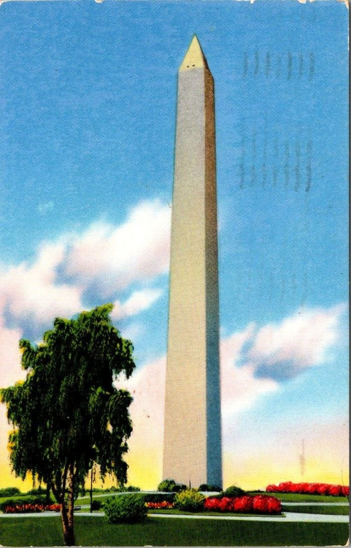 Washington Monument Washington D.C. Posted Washington  1955
