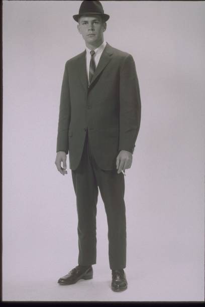 Full Length Portrait Of Young Man 1960s Historic Old Photo