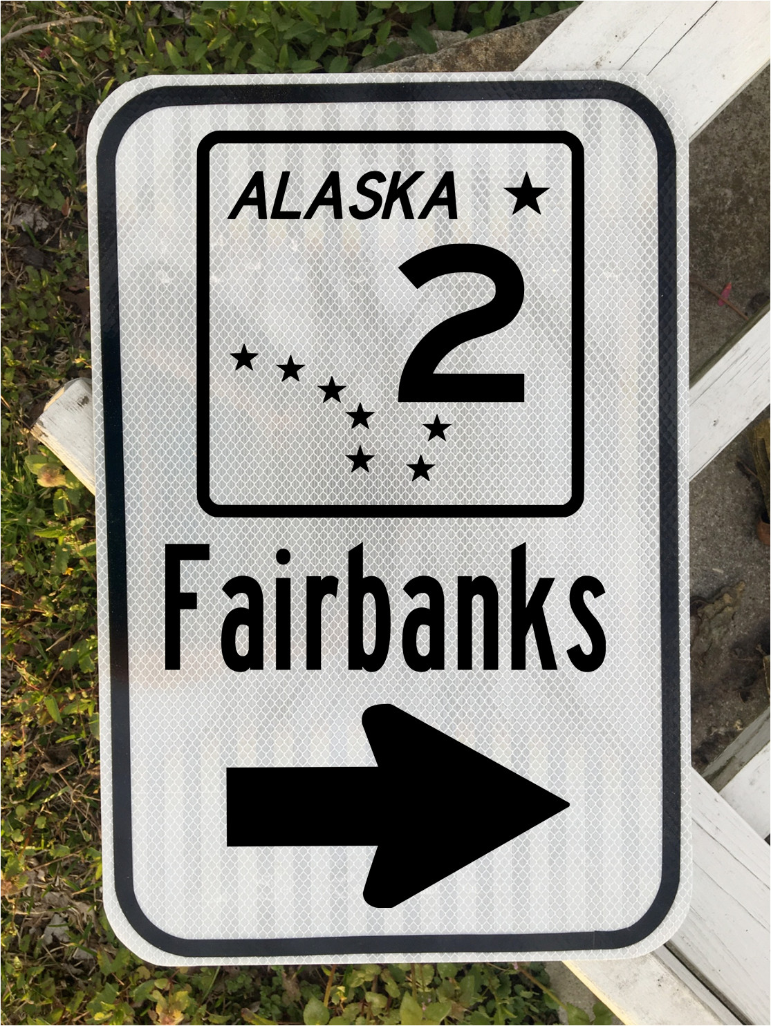FAIRBANKS ALASKA HIGHWAY 2 road sign 12