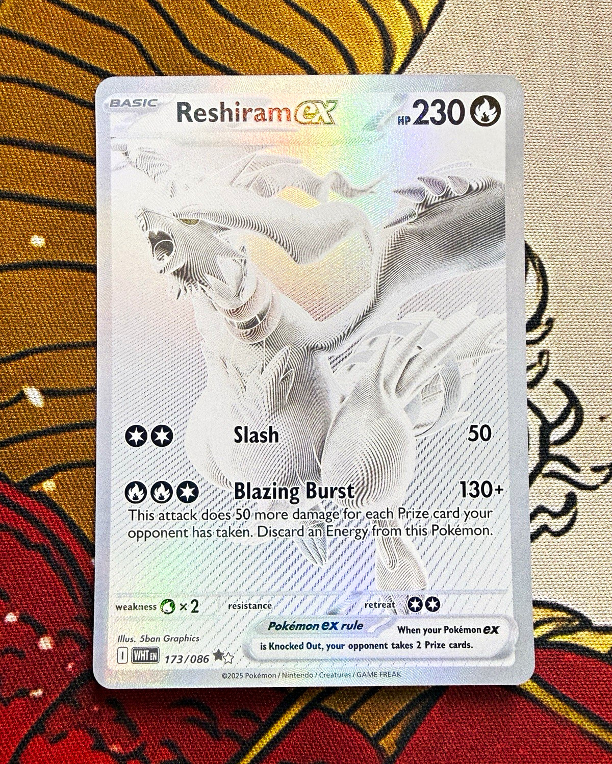 Pokémon TCG: Reshiram ex 173/086 Holo Secret Rare - White Flare