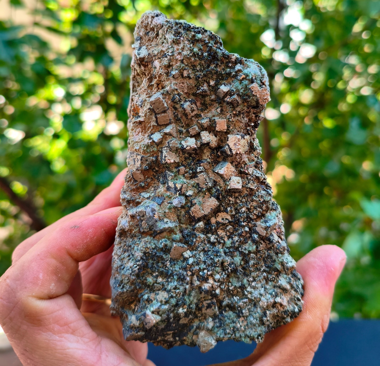 2 Lb 6 Oz Large Pyrite Cube Crystal Cluster
