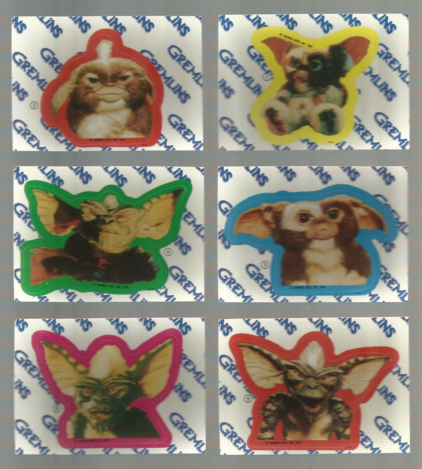 1984 Topps GREMLINS Complete Sticker Set (10 set lot) MINT
