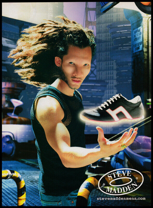 Steve Madden shoes print ad 2002 non-human levitating shoe
