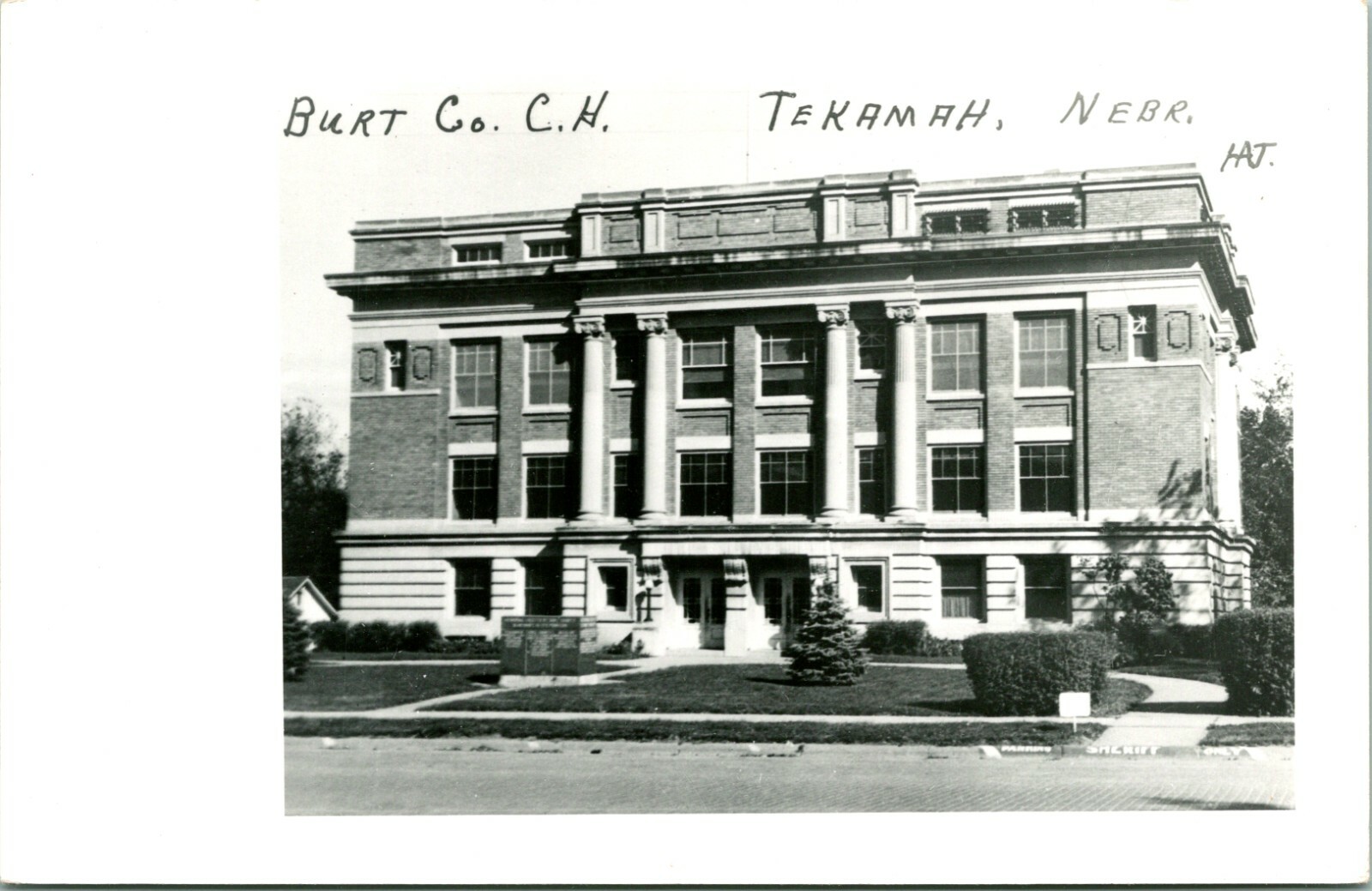 RPPC Burt County Court House - Tekamah Nebraska NE Unused Postcard P9