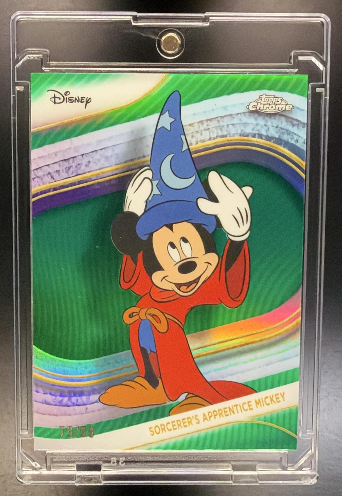 2025 Topps Chrome Disney #190 Sorcerer\'s Apprentice Mickey Green #/99