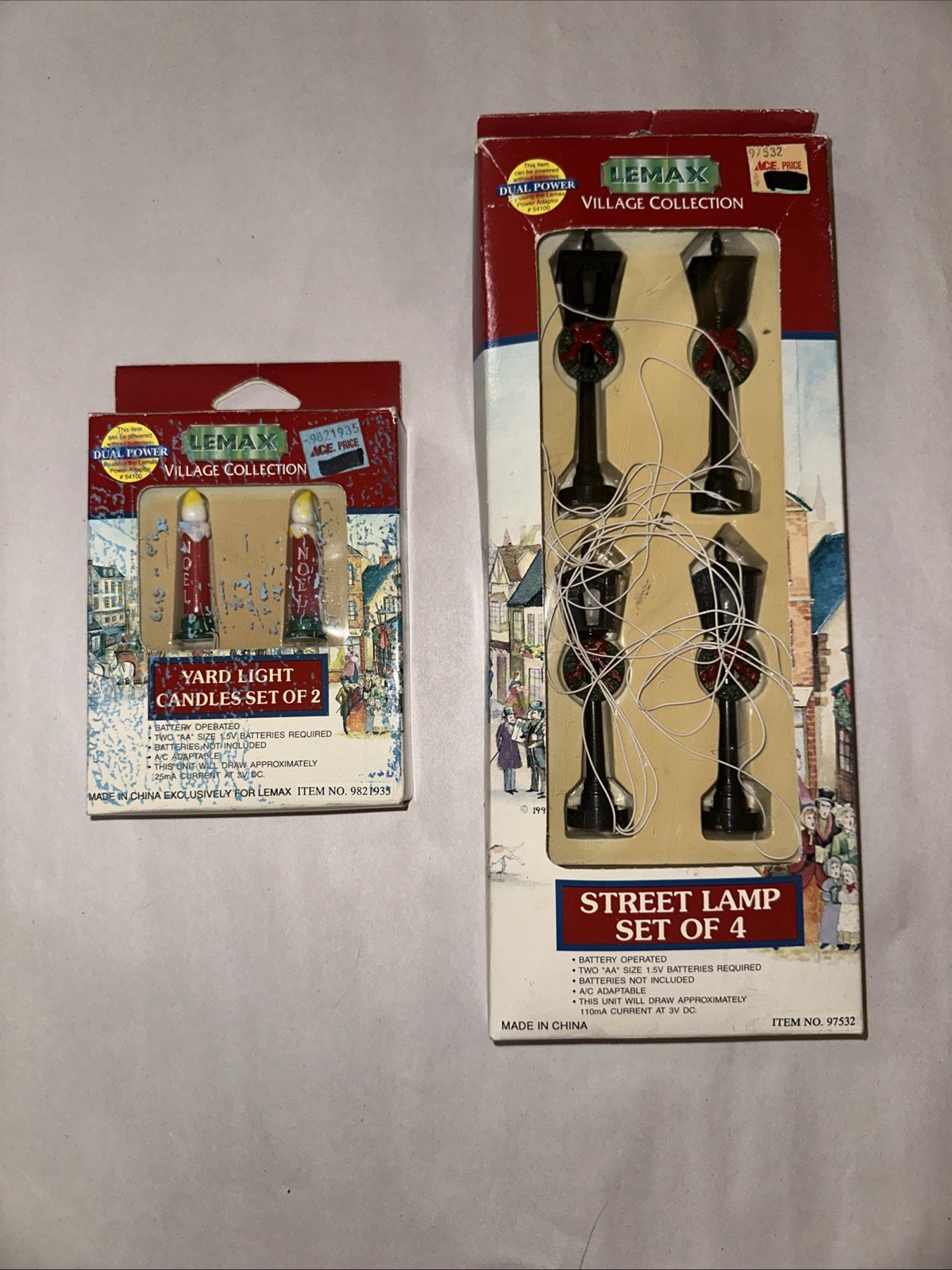 VTG Lemax Yard Light Candles & Street Lamps 34055 97532 Christmas Village