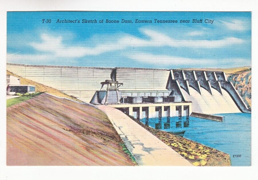 Postcard: Boone Dam, Eastern Tennessee near Bluff City