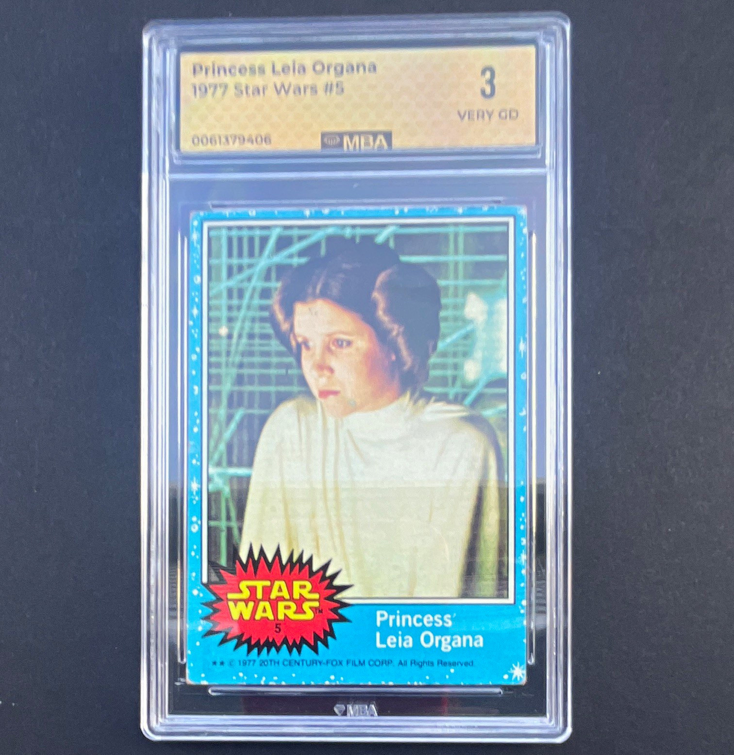 Topps 1977 Star Wars Series 1 Base Set #5 Princess Leia Organa Graded Card
