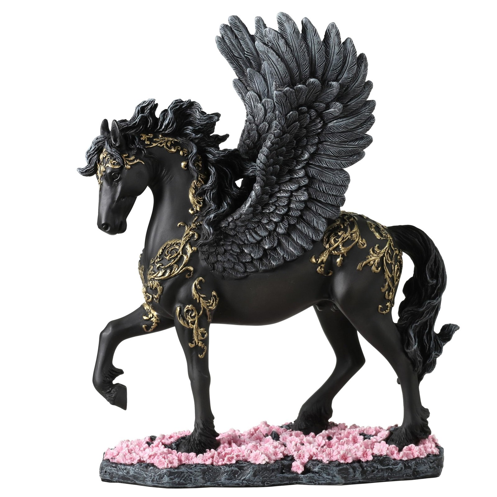 Veronese Design 10 5/8 Inch Winged Divine Black Pegasus Greek Mythology Creature Veronese Design 10 5/8 Inch Winged Divine Black Pegasus Greek Mythology Creature