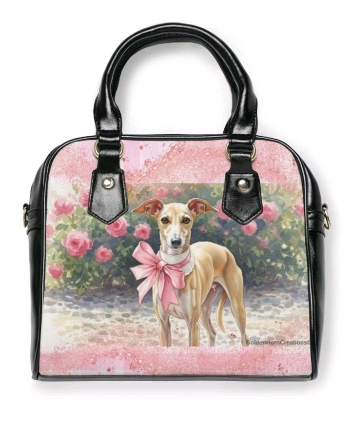 Italian Greyhound Whippet Puppy Dog Ladies Satchel Purse Crossbody 