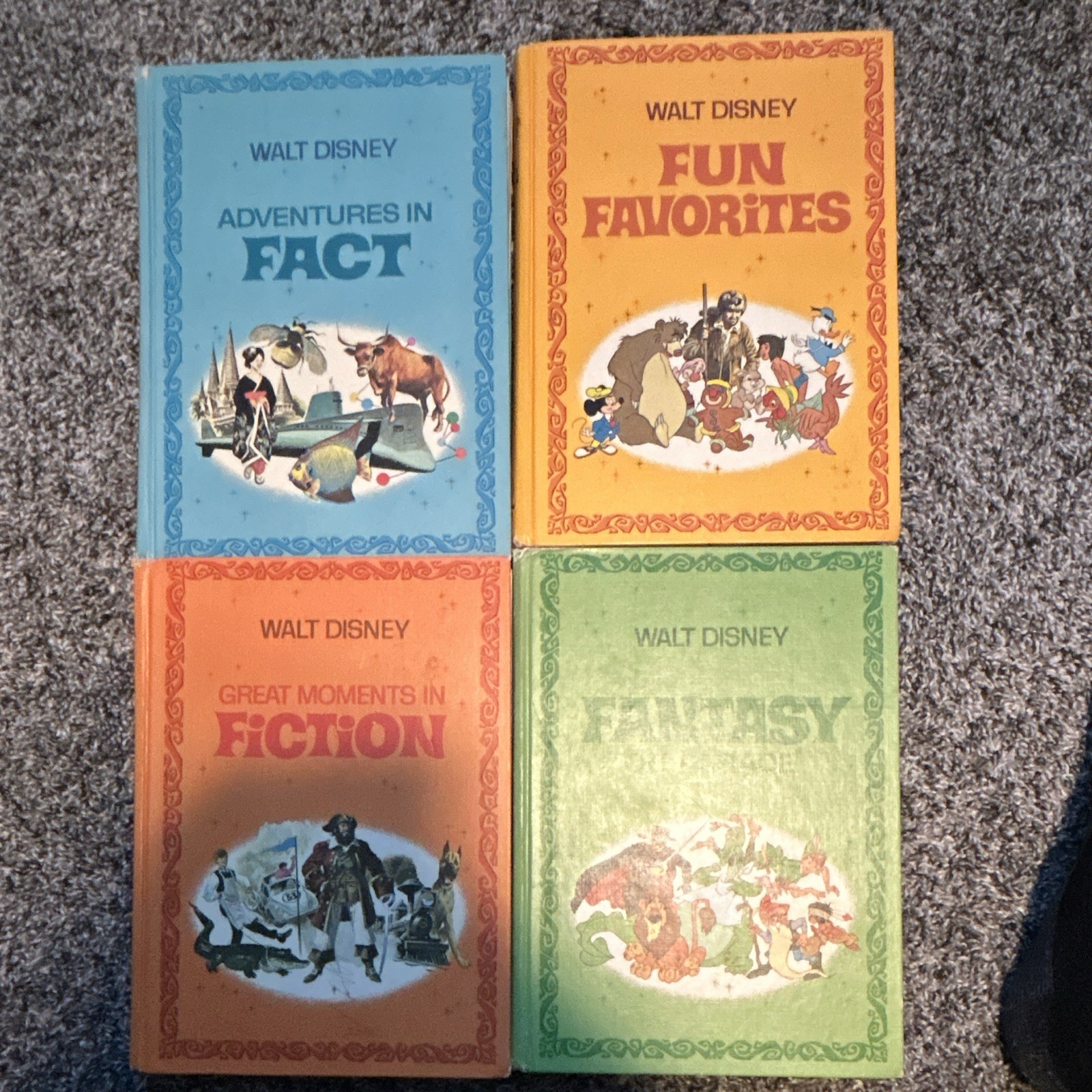 Walt Disney Mickey Mouse 4-Book Set Adventures in Fact, Fun Favorites, Fantasy