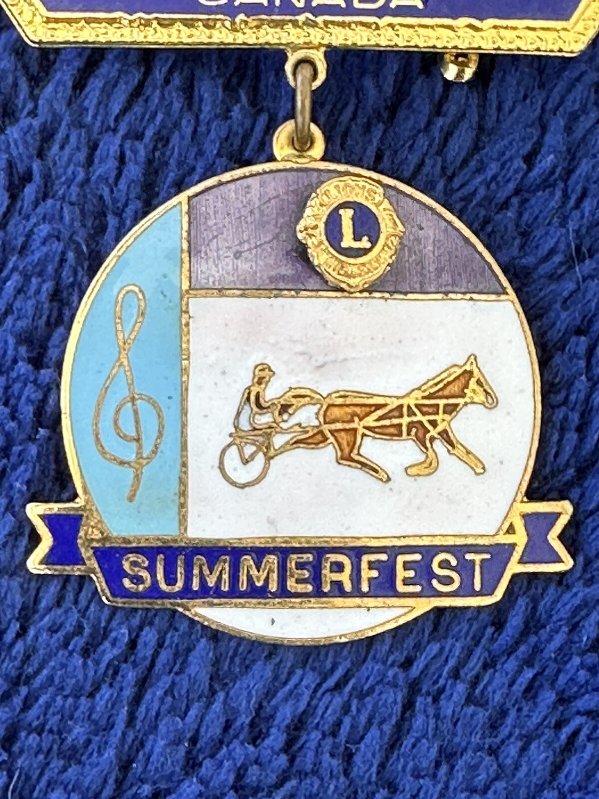 Equestrian Horse Event Collet Enamel Show Pin Driving  Summerfest Lions Canada