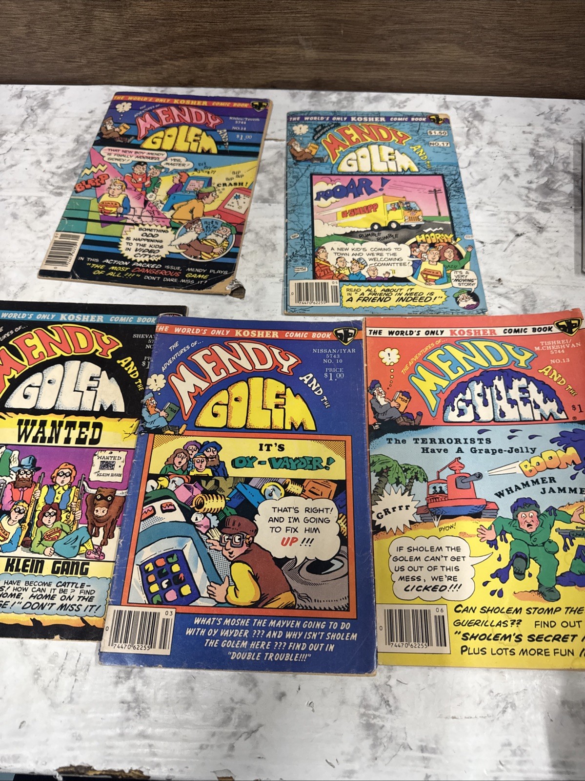 Lot Of 5 Mendy and the Golem No 9,10,,13,14,17Okay Condition.