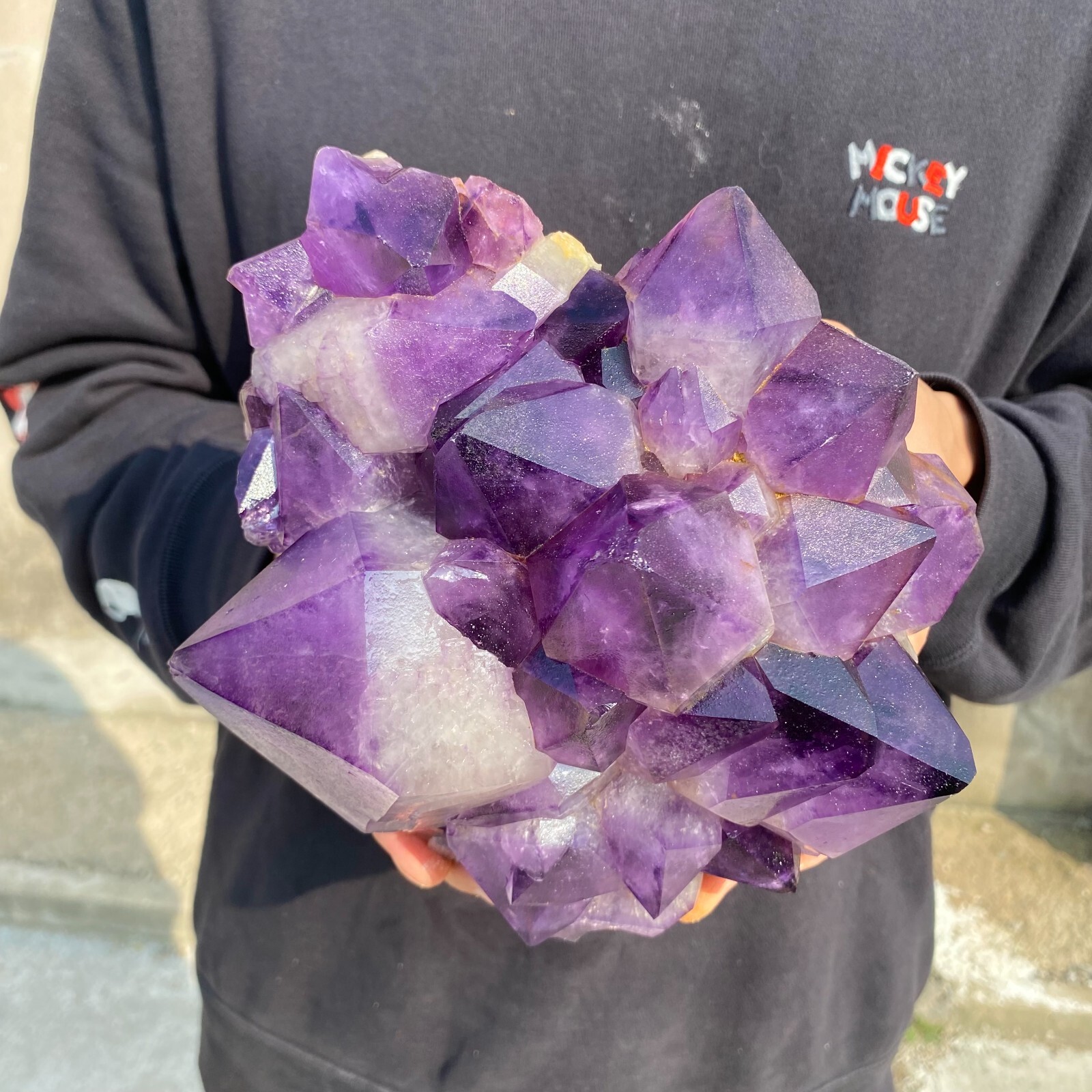 10.7lb Large Natural Amethyst geode quartz cluster crystal specimen Healing