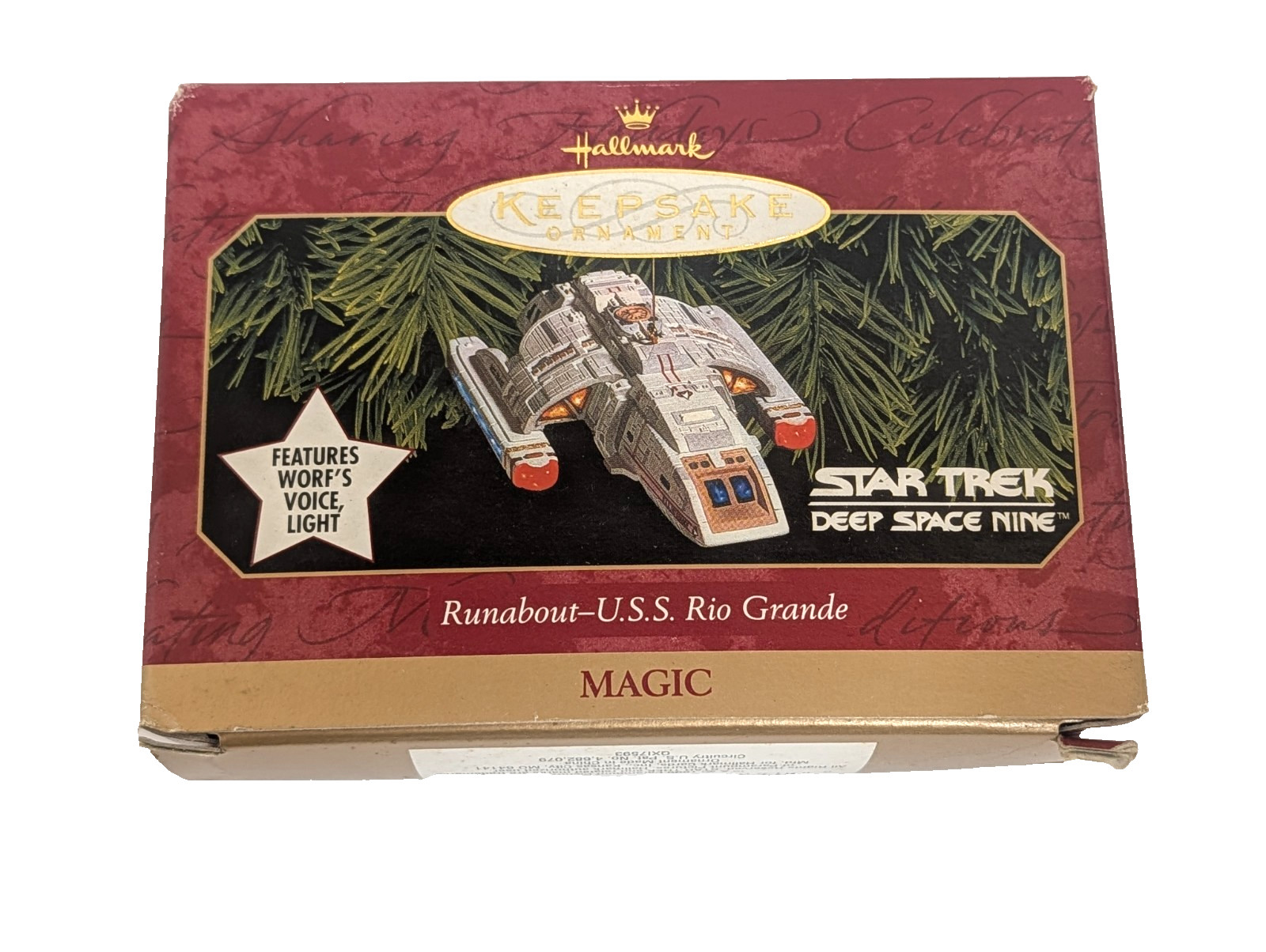 1999 Hallmark Keepsake Star Trek DS9 Runabout U.S.S. Rio Grande Magic Ornament