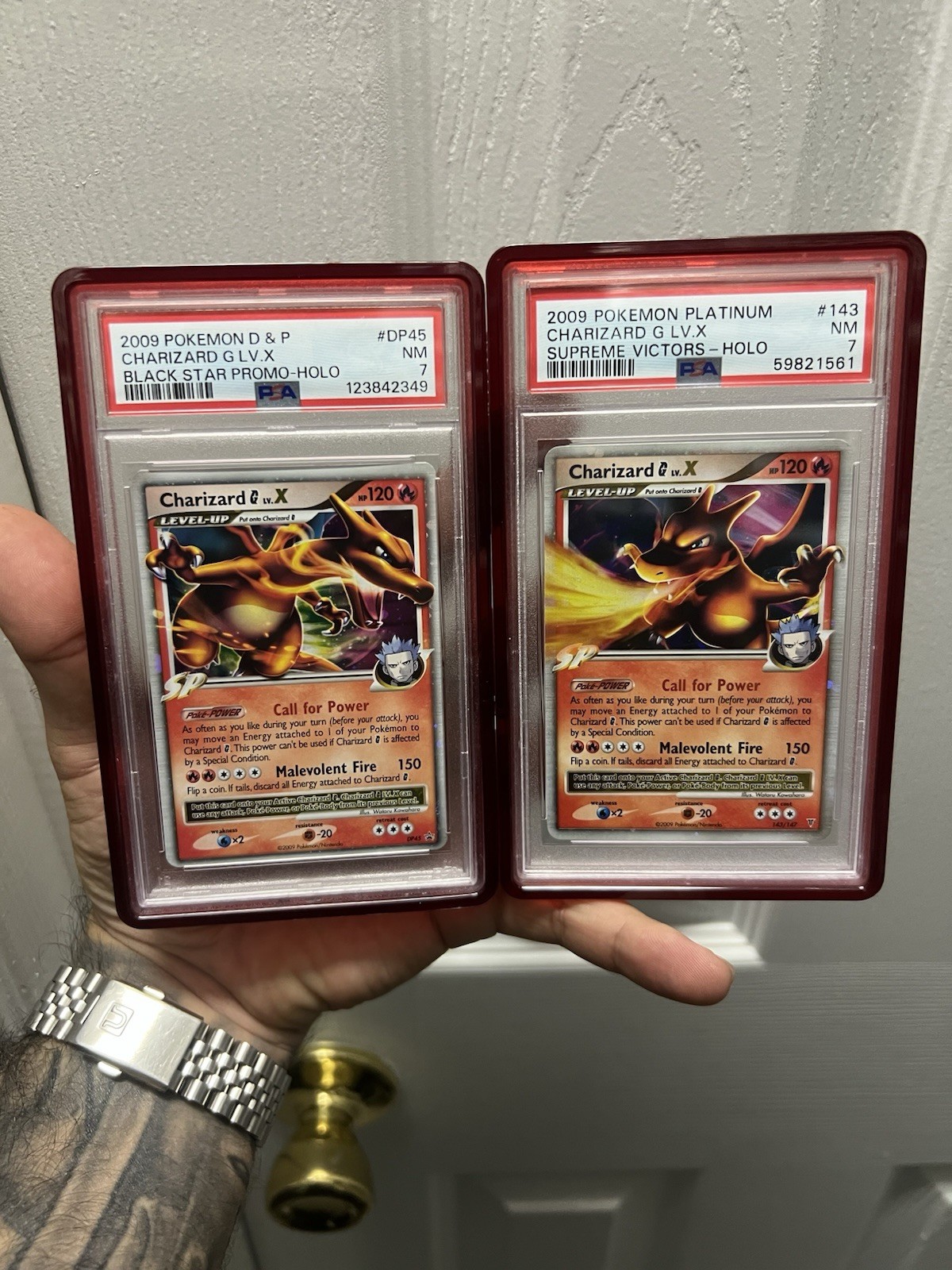 Charizard Lv X Psa 7 And Charizard G Lv X Psa 7