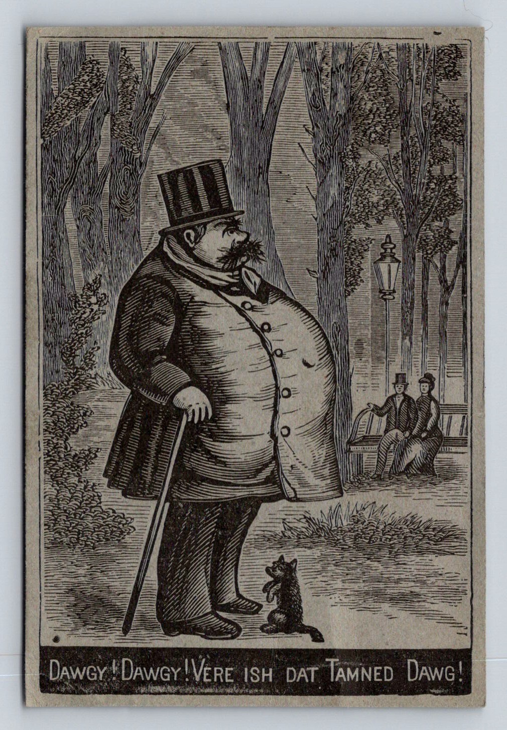 Great Atlantic Pacific A & P Large man Small Dog Comic Harrisburg P25