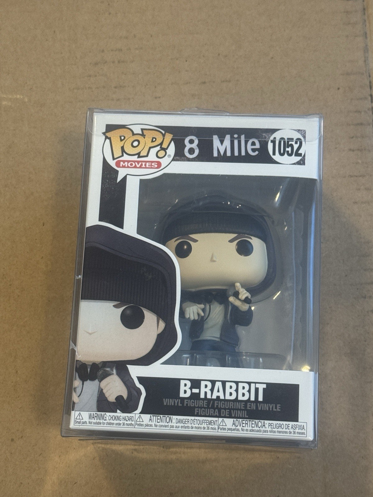 Funko Pop 8-Mile B-Rabbit #1052 Eminem w/ Protector Slimshady Marshall Mathers Funko Pop 8-Mile B-Rabbit #1052 Eminem w/ Protector Slimshady Marshall Mathers