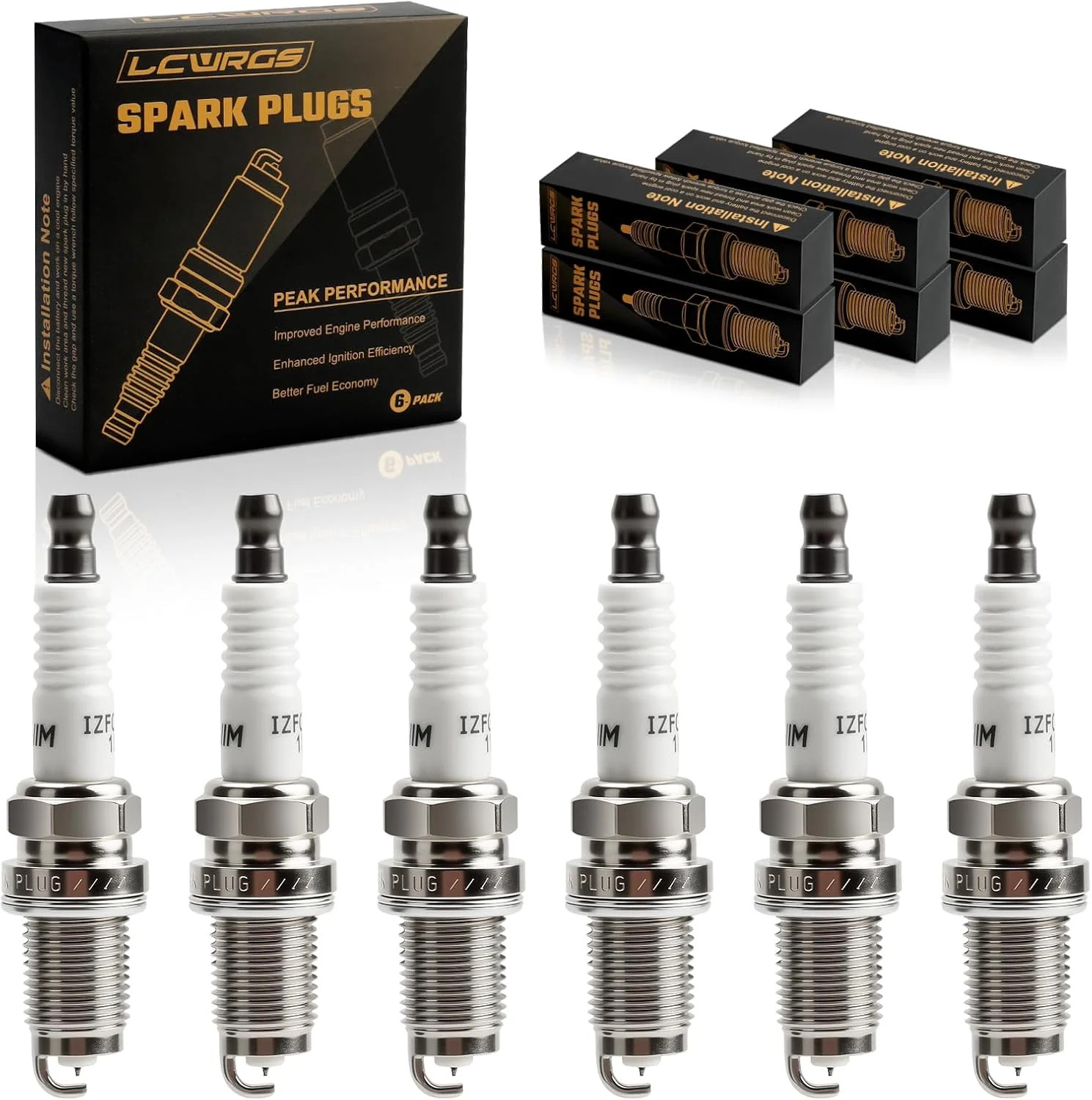 Iridium Spark Plugs LFR6AIX-11 6619 for Toyota Subaru Lexus 3.5 4.0 V6 Brand New