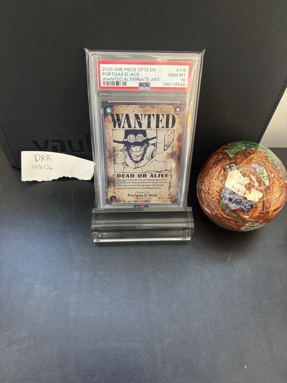 2025 One Piece PSA 10 Portgas D. Ace Wanted Alt Art OP13-119