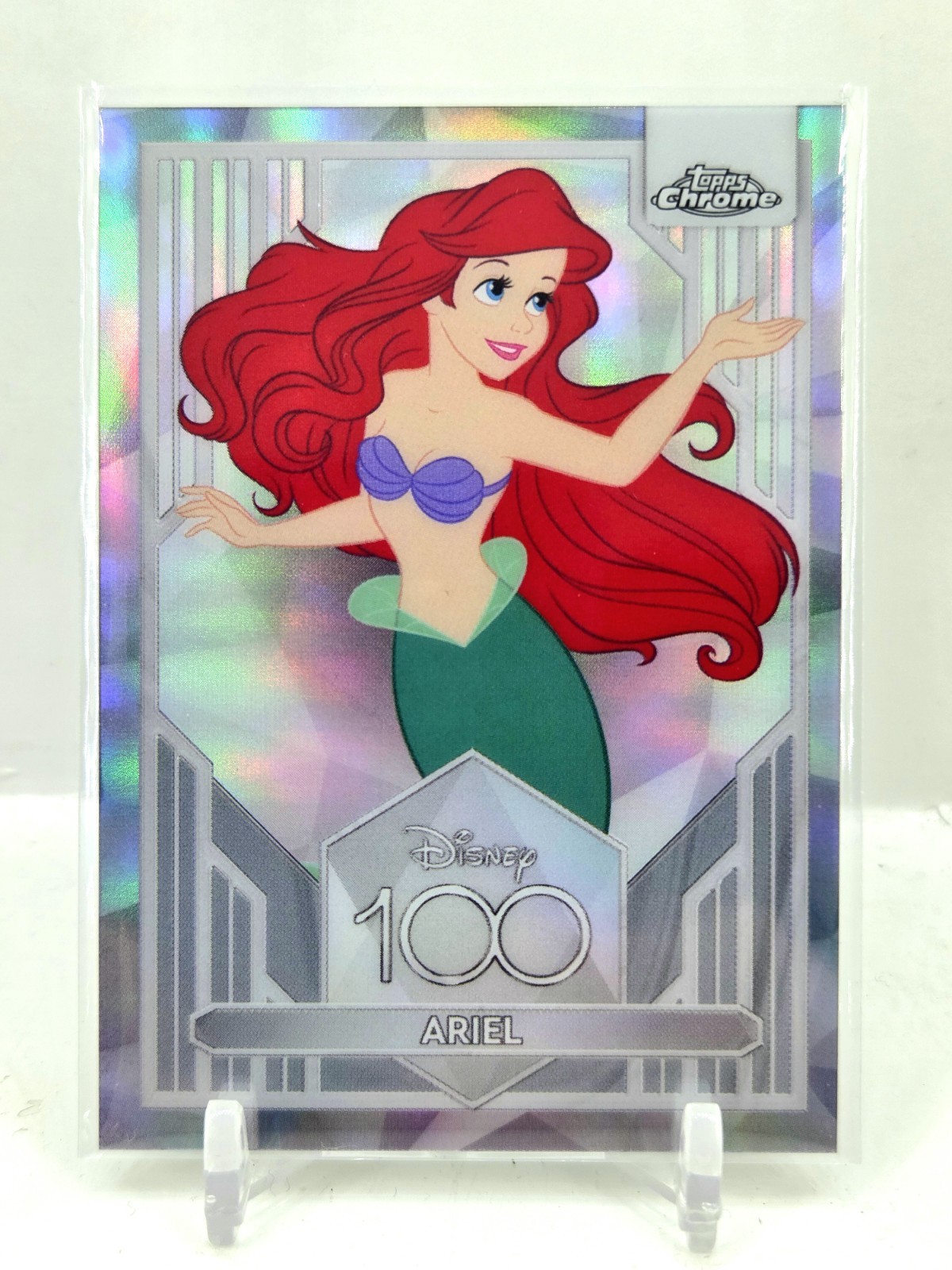 2023 Topps Chrome Disney 100 Years Ariel Silver Refractor SP Little Mermaid D