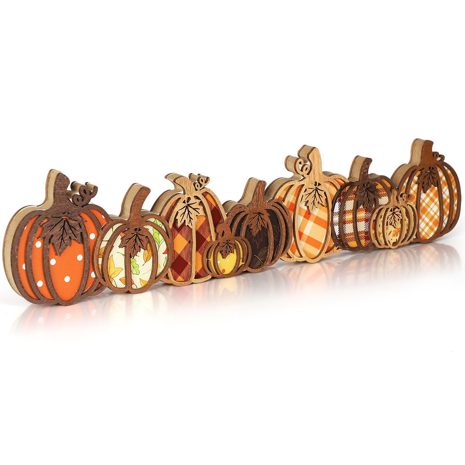 Sophena Fall Decorations Home Wooden Fall Pumpkin Table Sign Tabletop Tiered