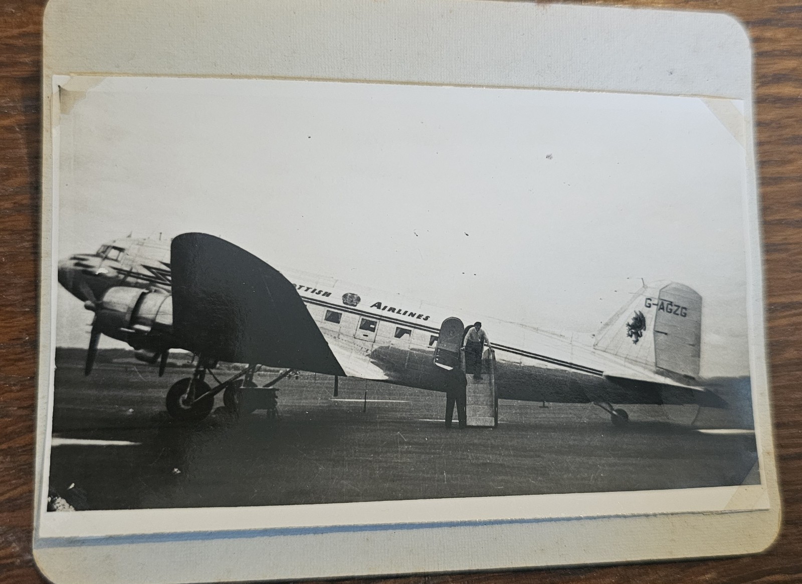 Original Real Photograph Scottish Airlines Dakota G-AGWS D-Day Veteran c1946