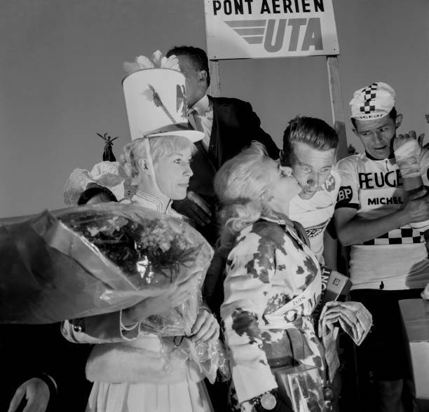 Jacques Anquetil who had just won Paris Nice cycling race was- 1966 Old Photo